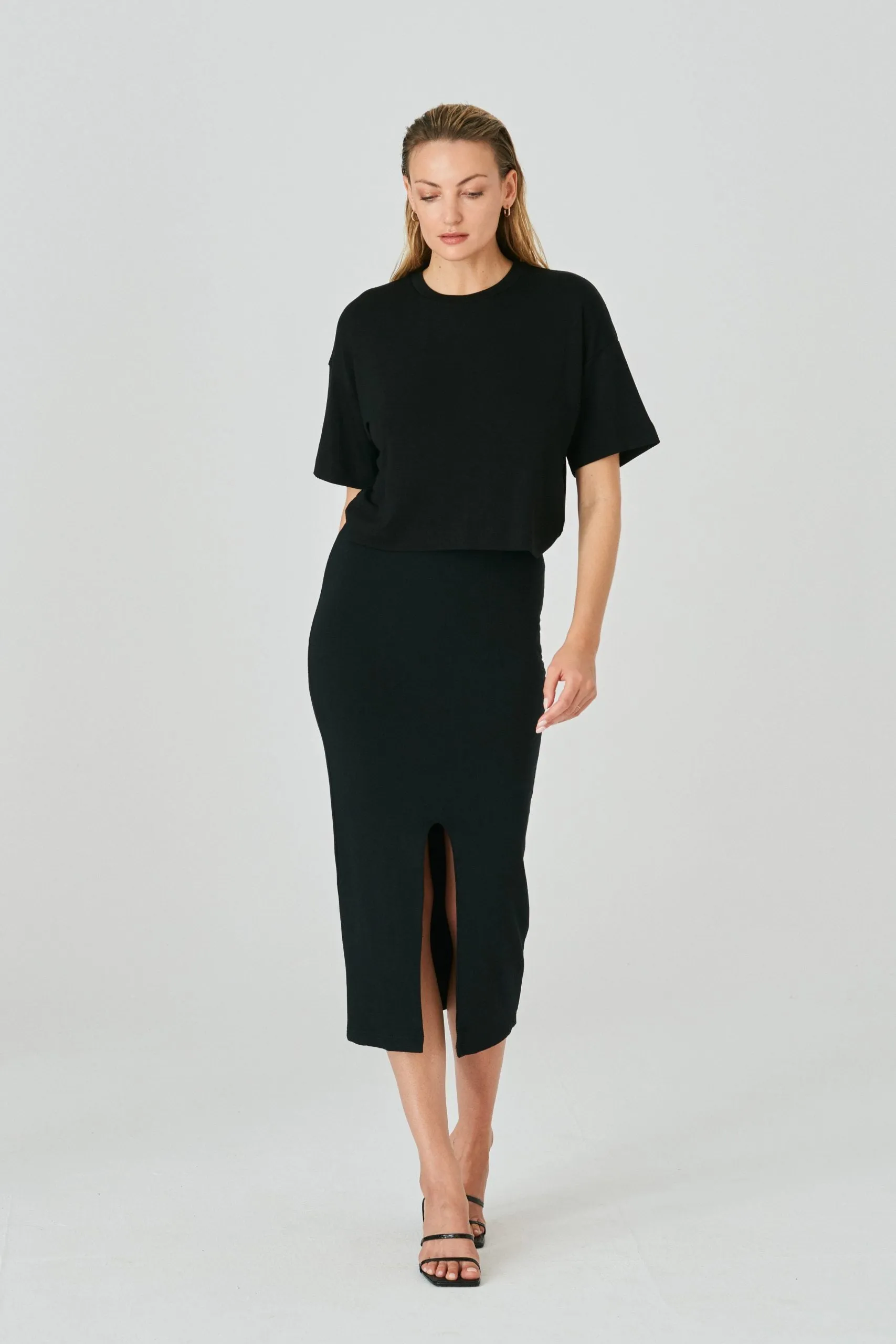 Loose Knit Top Black