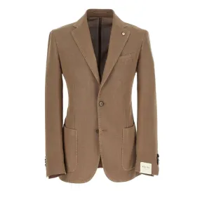 LUBIAM 1911 Garment Dyed Cotton Blazer LIGHT BROWN REG