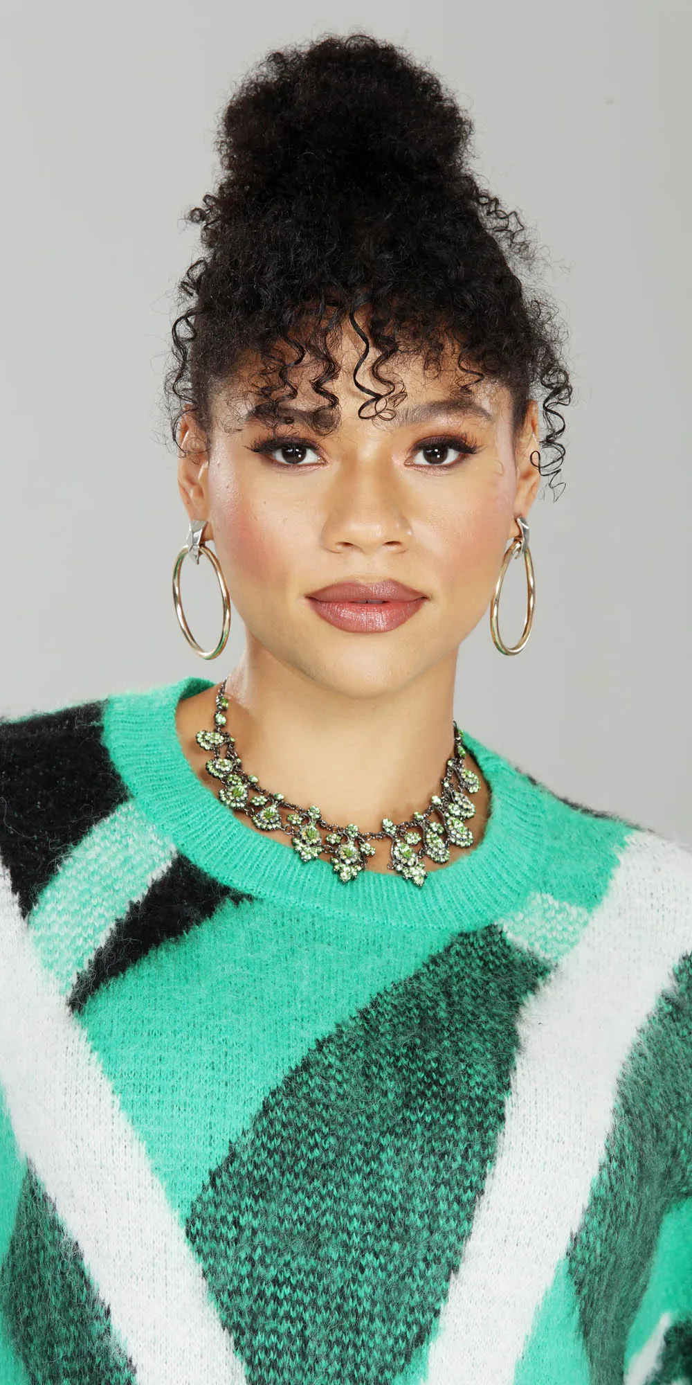 Luxe Moda - LM224 - Green - Knit Print Dress