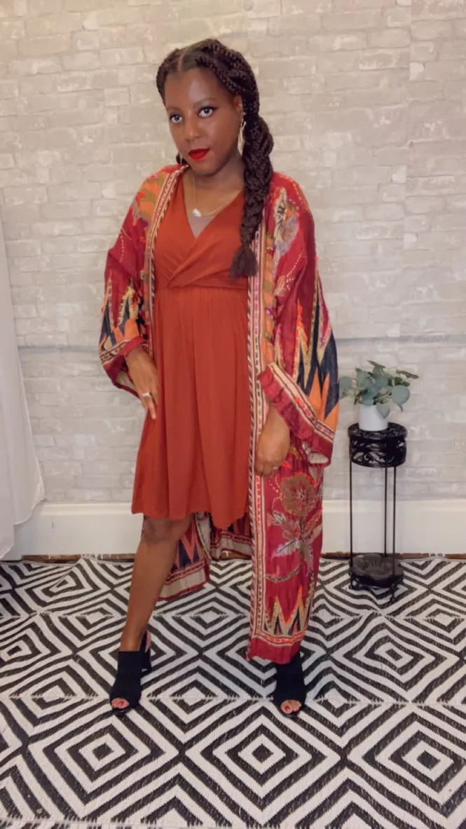 Lynn, Buttery Soft Fabric Surplice Dress With Pockets