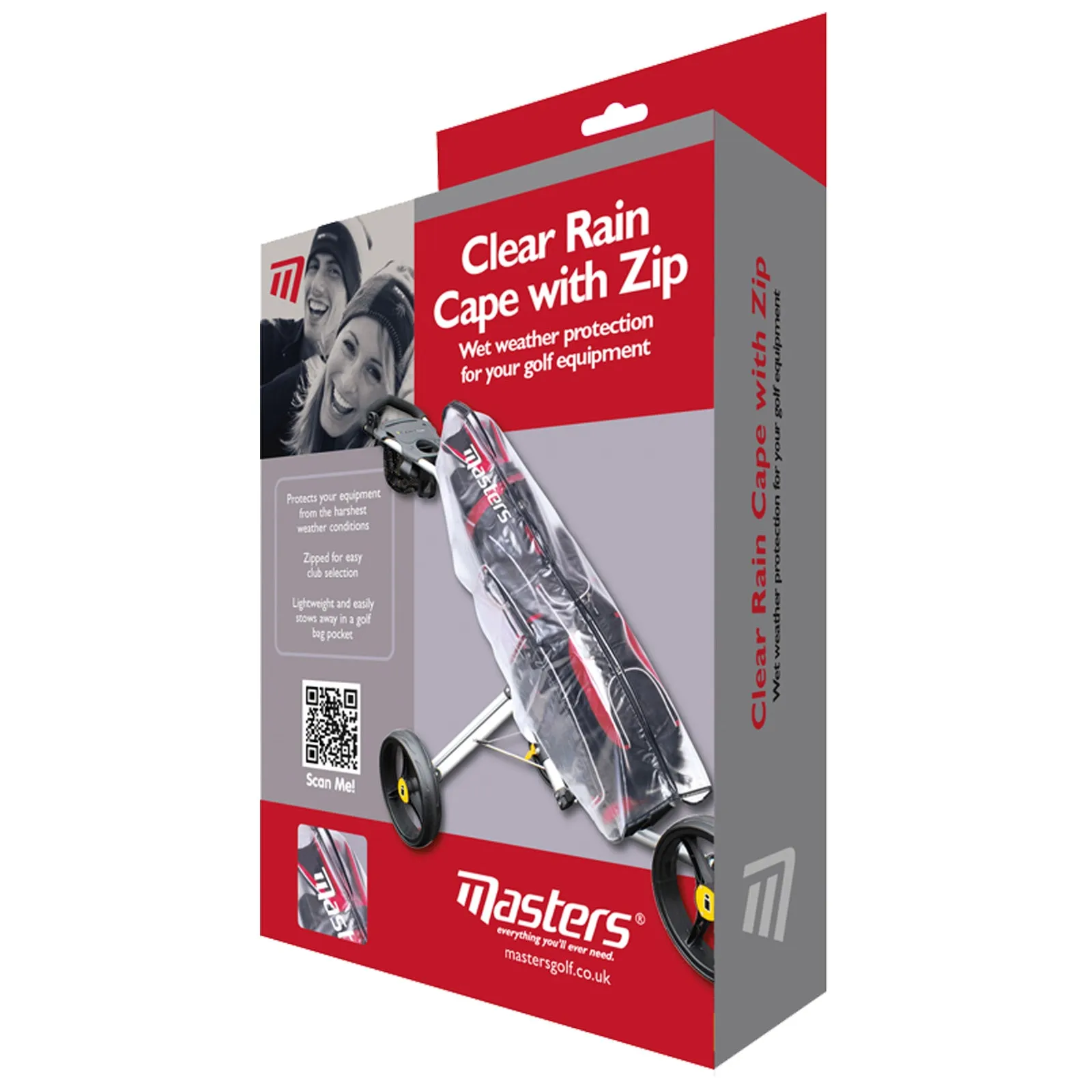 Masters Clear Rain Cape With Top Zip