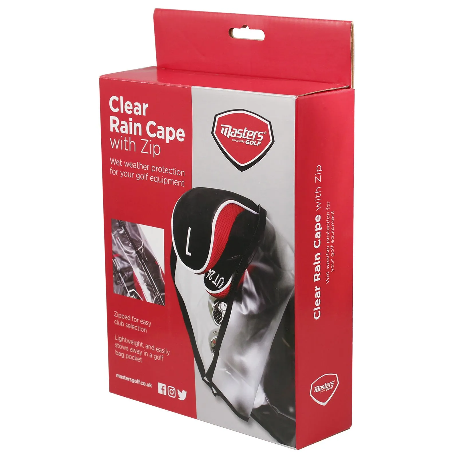 Masters Clear Rain Cape With Top Zip