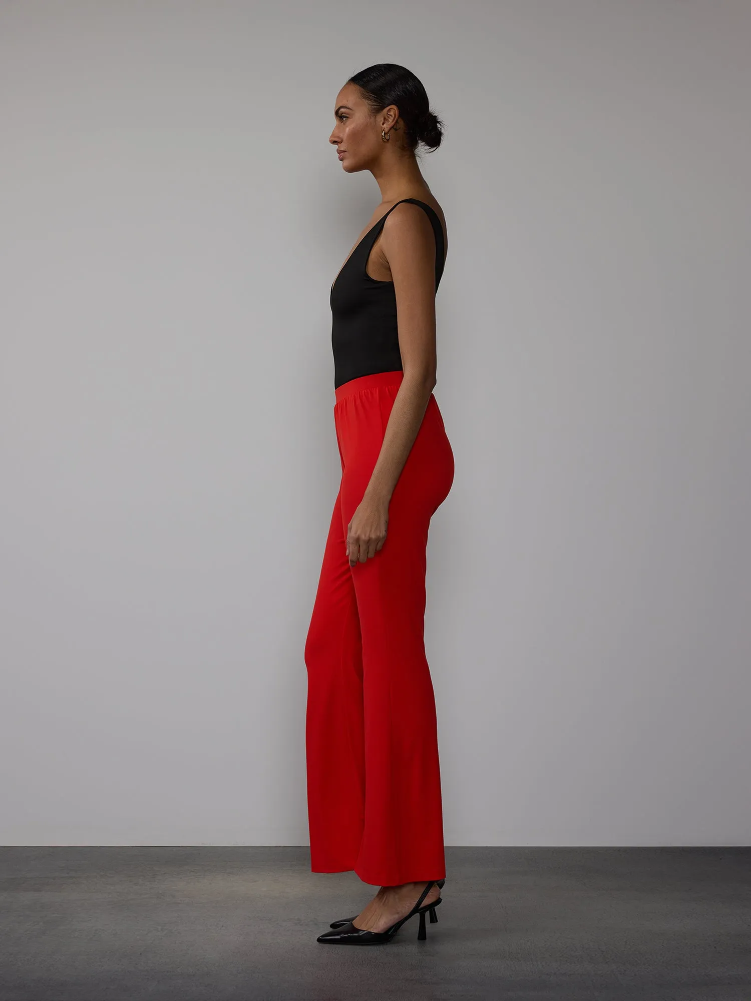 Matte Jersey Flare Pant