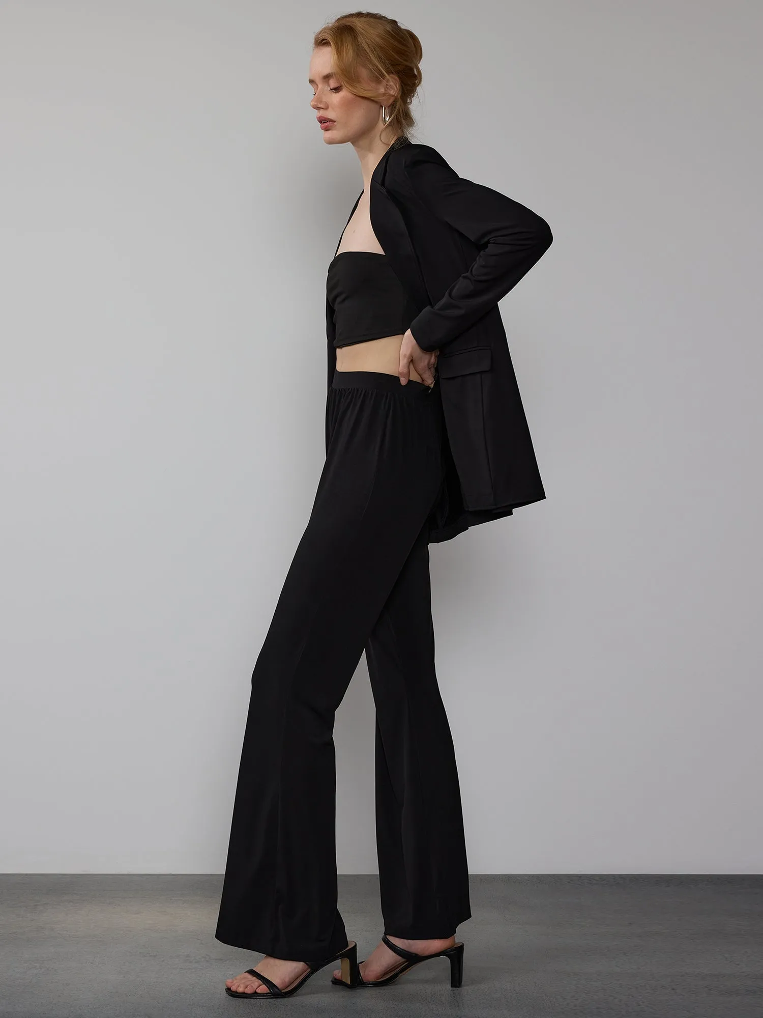 Matte Jersey Flare Pant