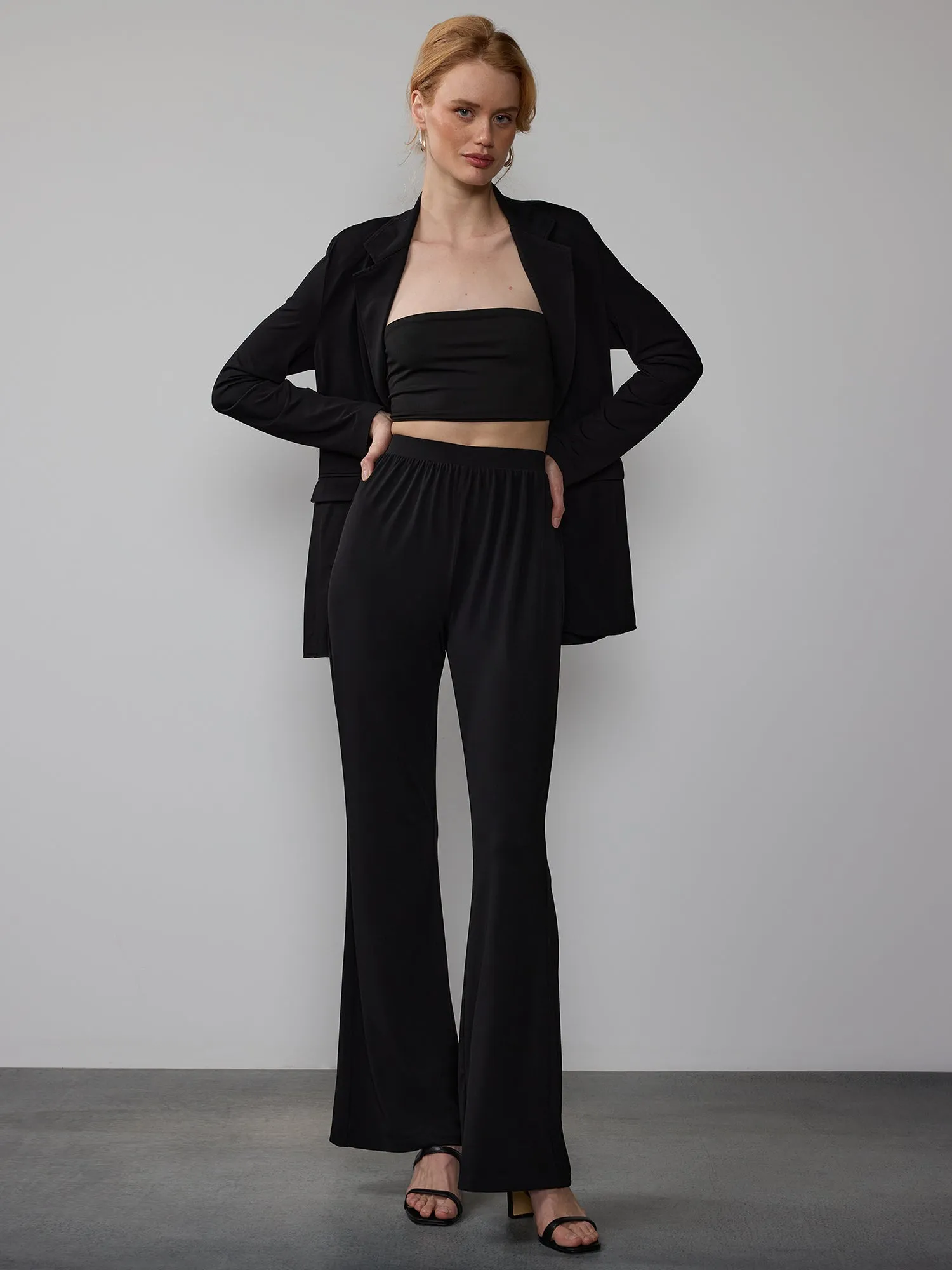 Matte Jersey Flare Pant