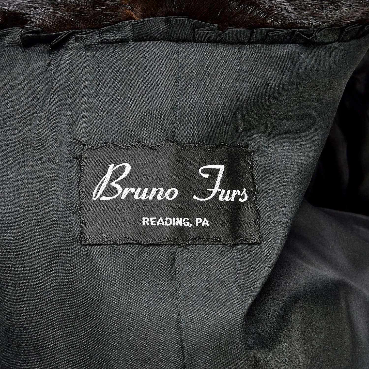 Medium 1980s Jacket Brown Shawl Collar Real Mink Fur Winter Car Coat