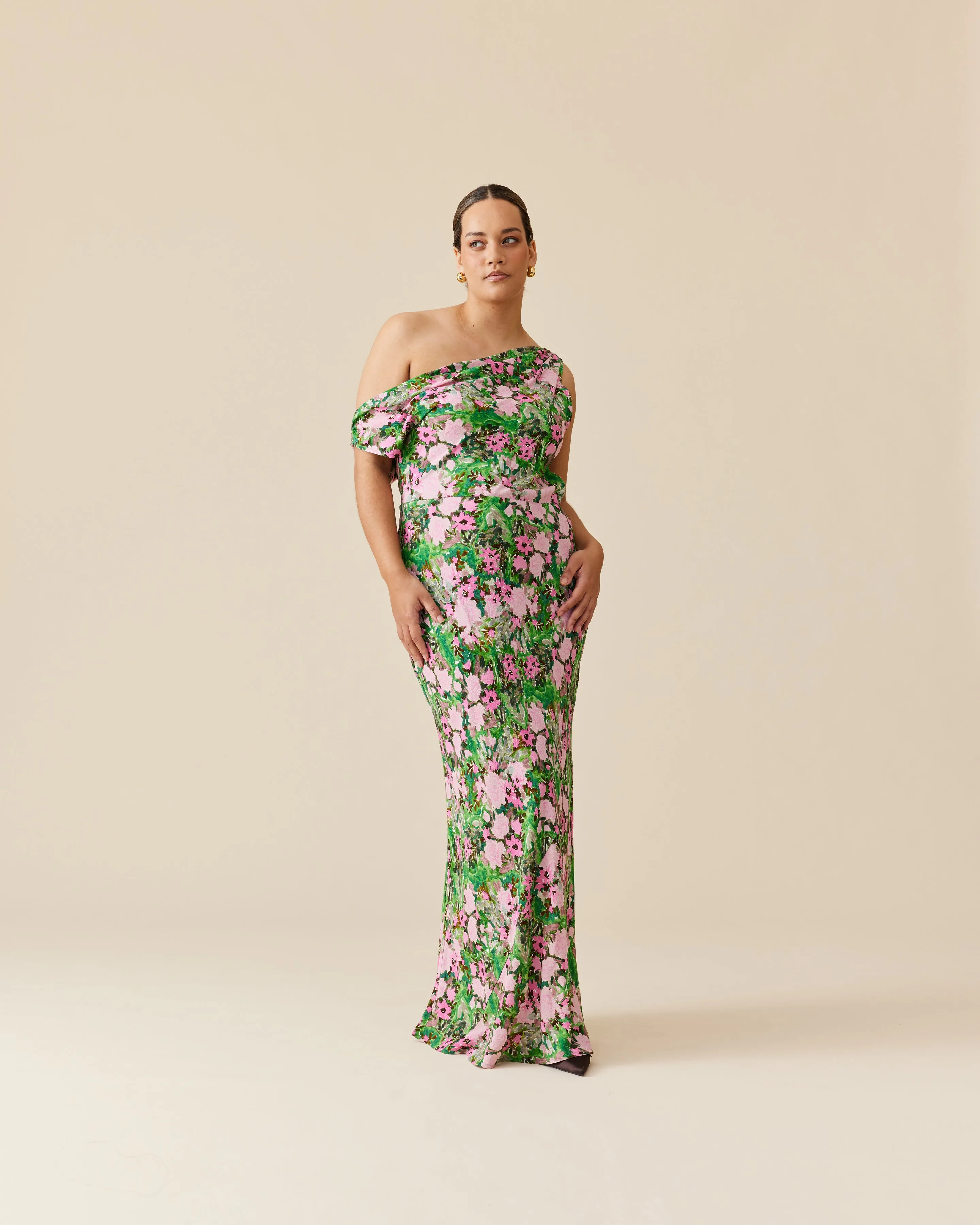 MELON MAXI DRESS AURORA FLORAL