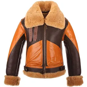Men's Aviator Sheepskin Leather Jacket
