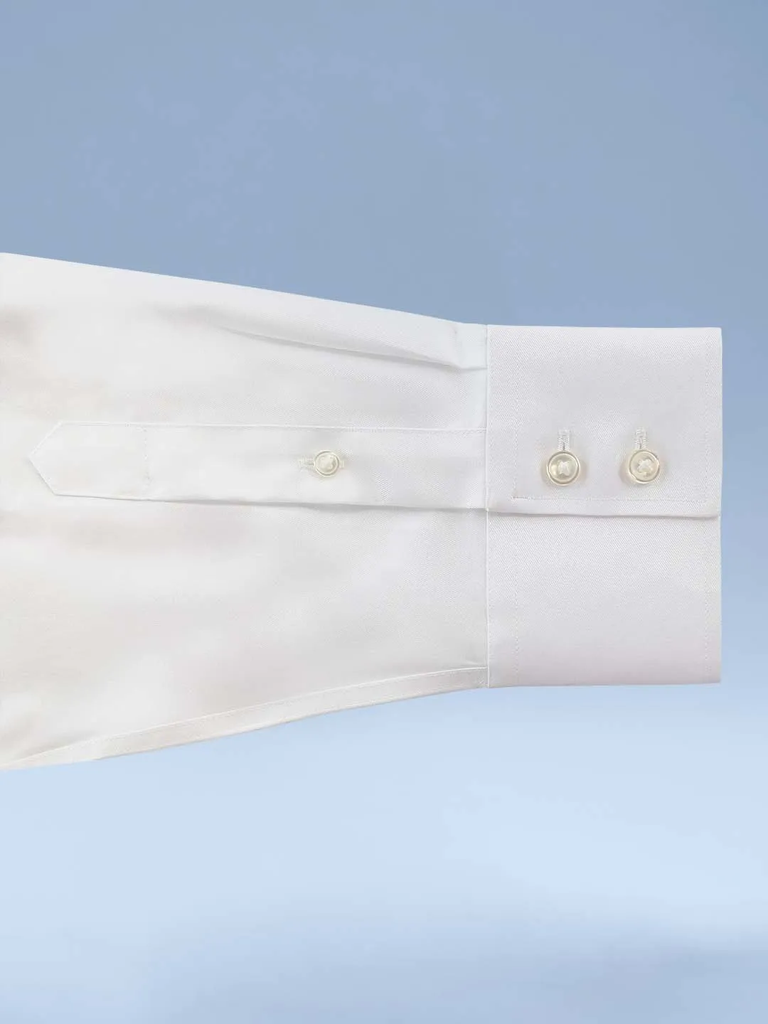 Mens Classic Fit Non Iron Cotton Pinpoint Button Cuff Dress Shirt with Button Down Collar