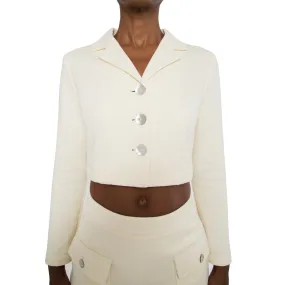 Mia Blazer - Heathered Off-White