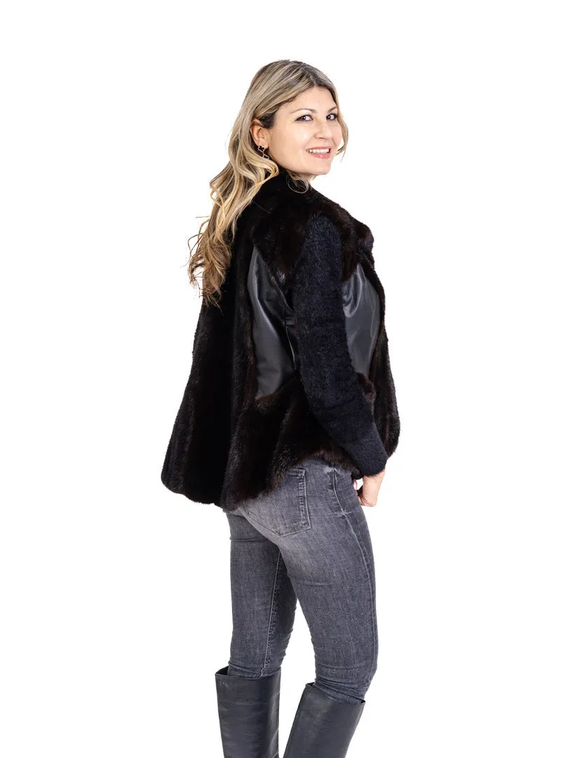 Mink and Leather Vest