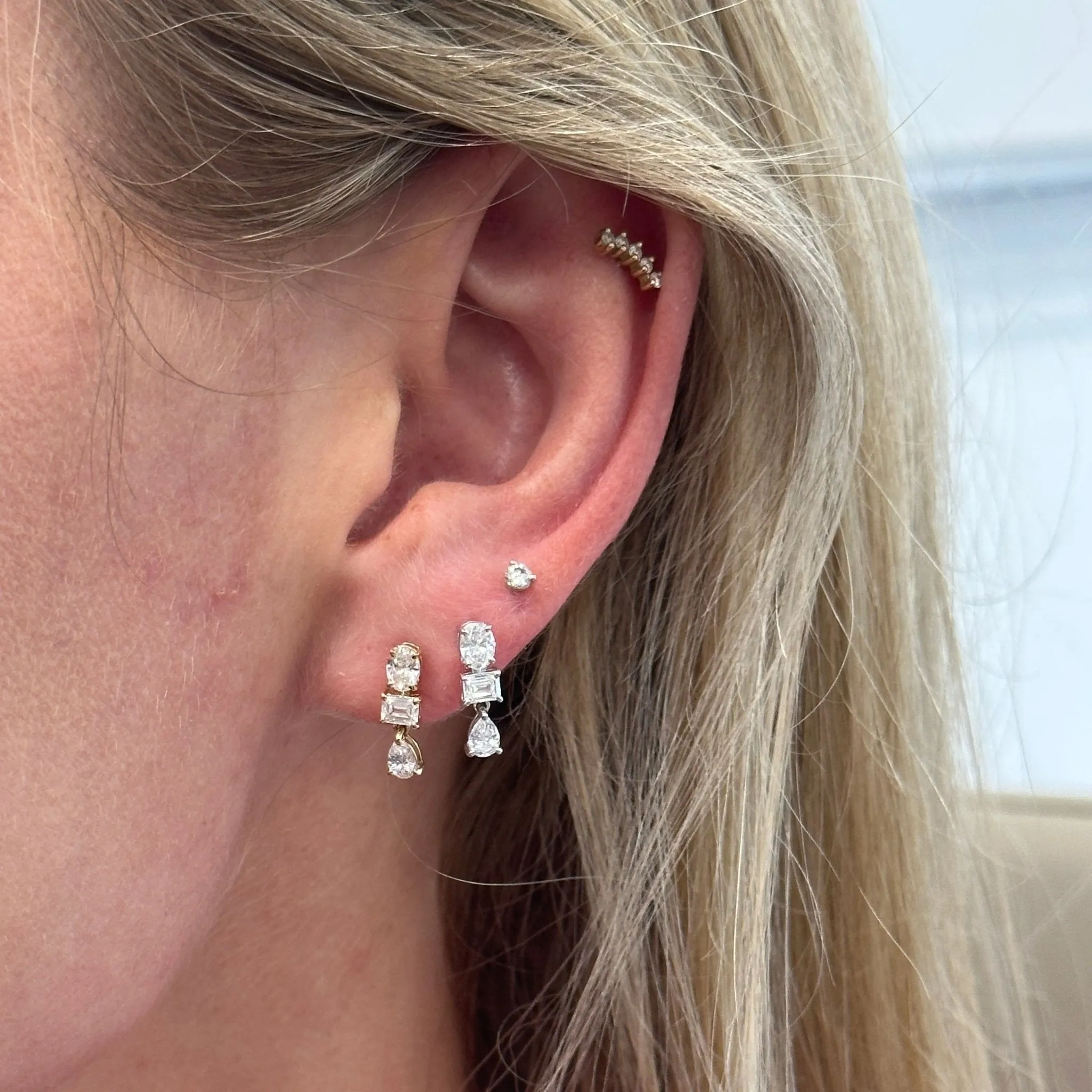 Multi Shape Dangle Earrings
