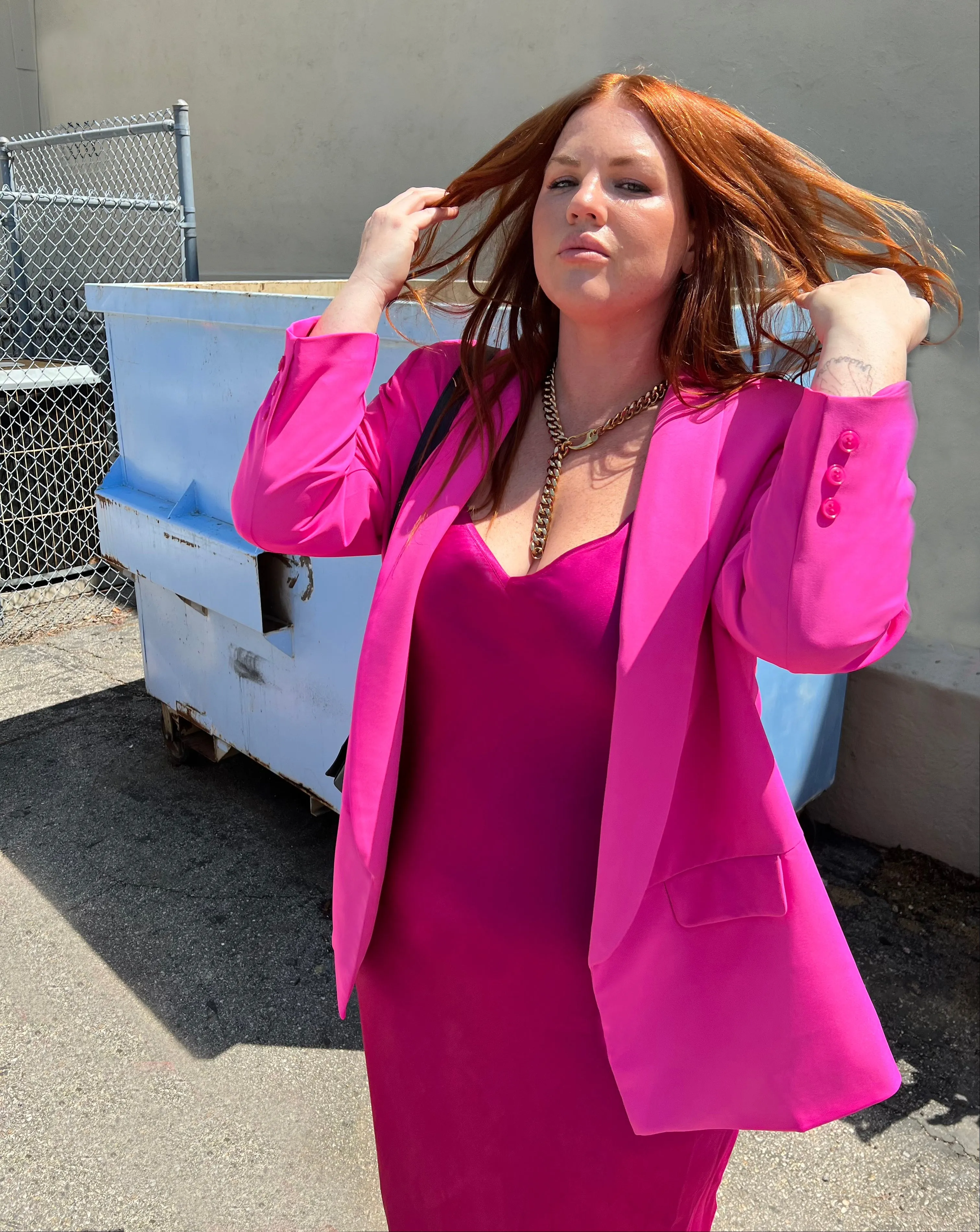 Oversized Classic Blazer - POP Pink