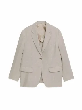 Oversized linen blazer
