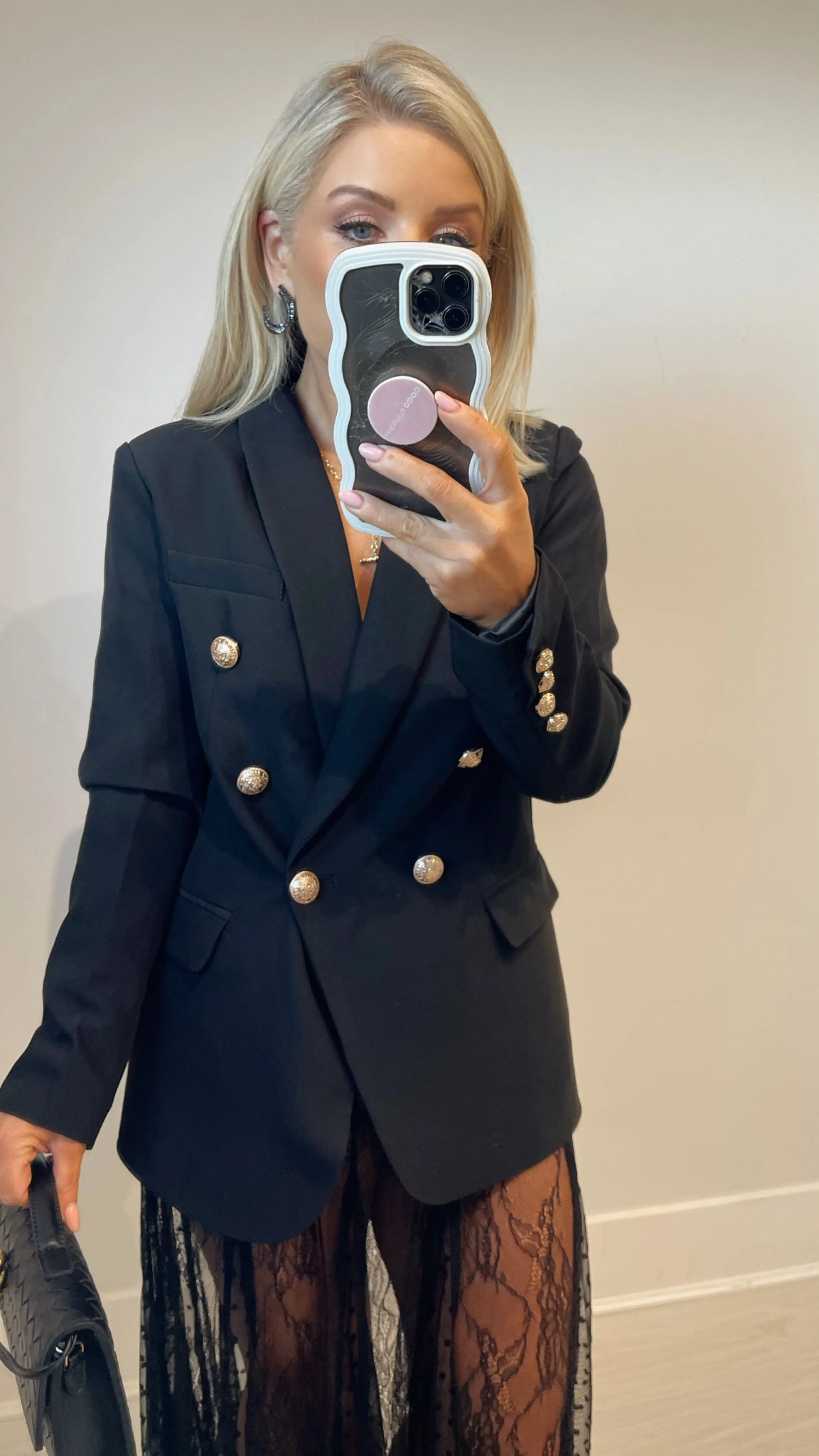 PENNY TAILORED BLAZER - BLACK