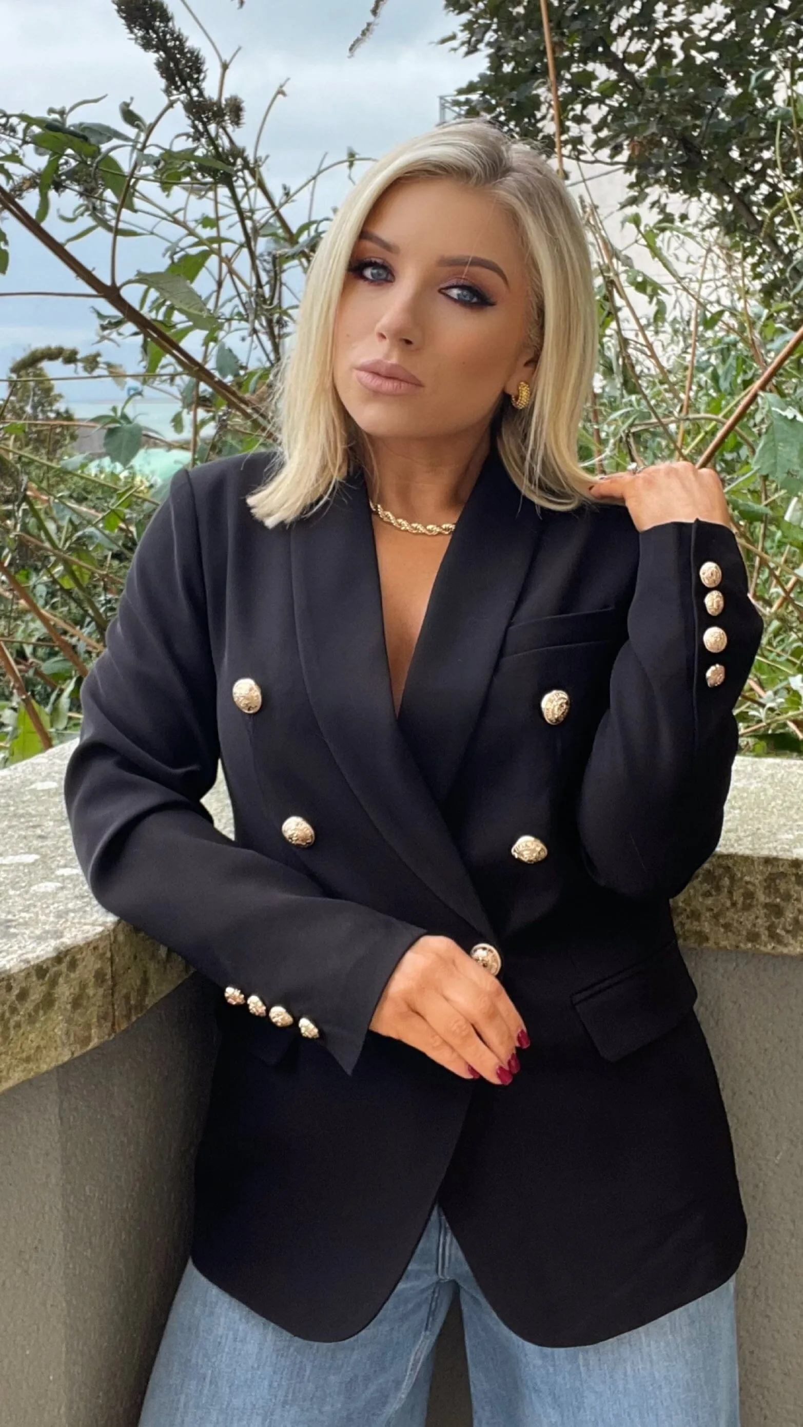 PENNY TAILORED BLAZER - BLACK