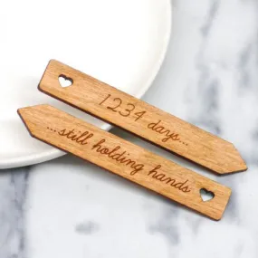 Personalised Wooden Heart Collar Stiffeners