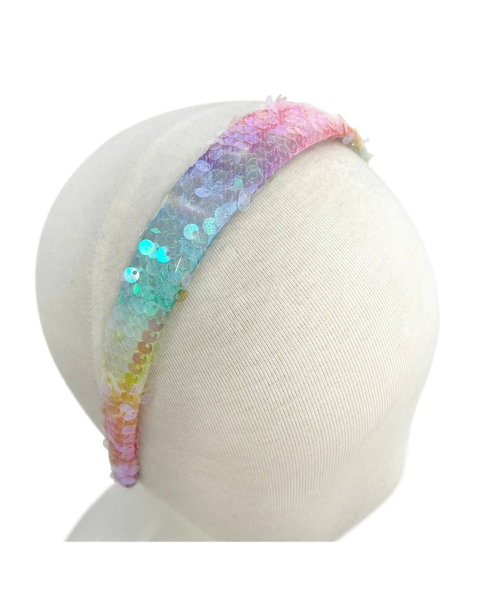 Pink Poppy Unicorn Rainbow Sequin Headband