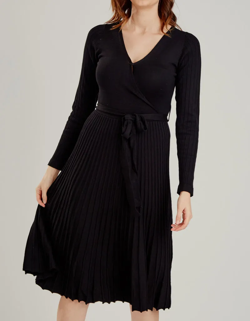 Pleated Midi Dress