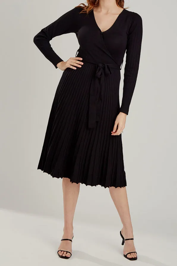 Pleated Midi Dress