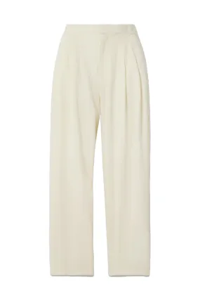 Pleated Wool-Blend Wide-Leg Pants
