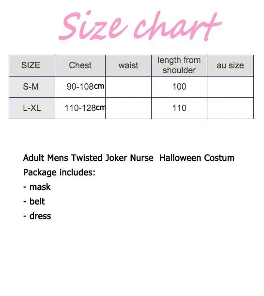 Premium Adult Male Twisted Joker Nurse Costume