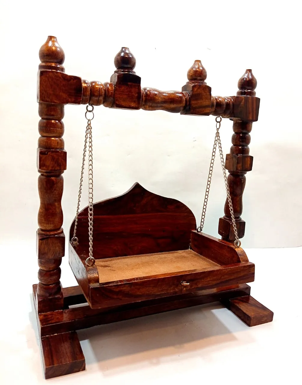 Premium quality wooden jhula for laddu gopal ji (box packing)