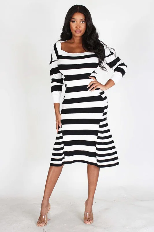 Puff Sleeve Midi Dress