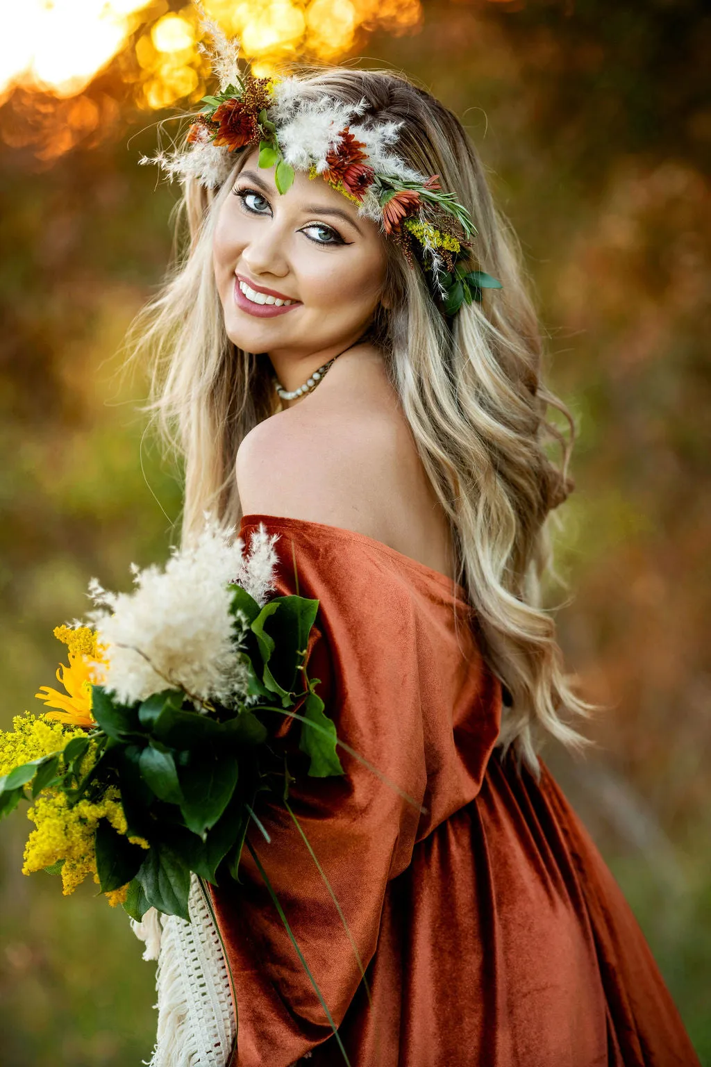 "Delores" - Beautiful velvet boho inspired gown - (TEEN-ADULT)