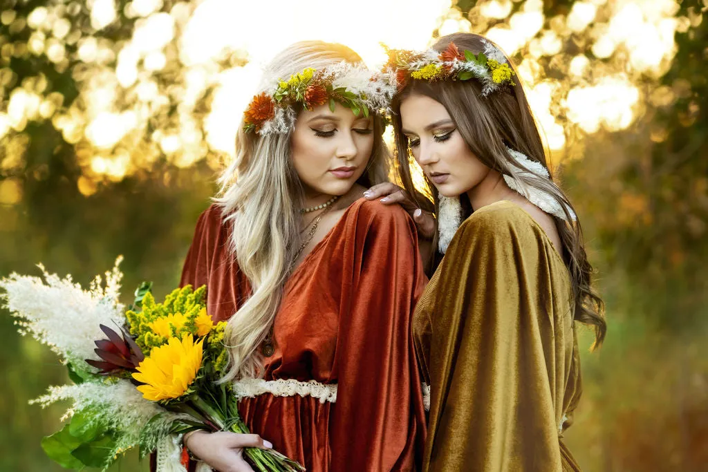 "Delores" - Beautiful velvet boho inspired gown - (TEEN-ADULT)