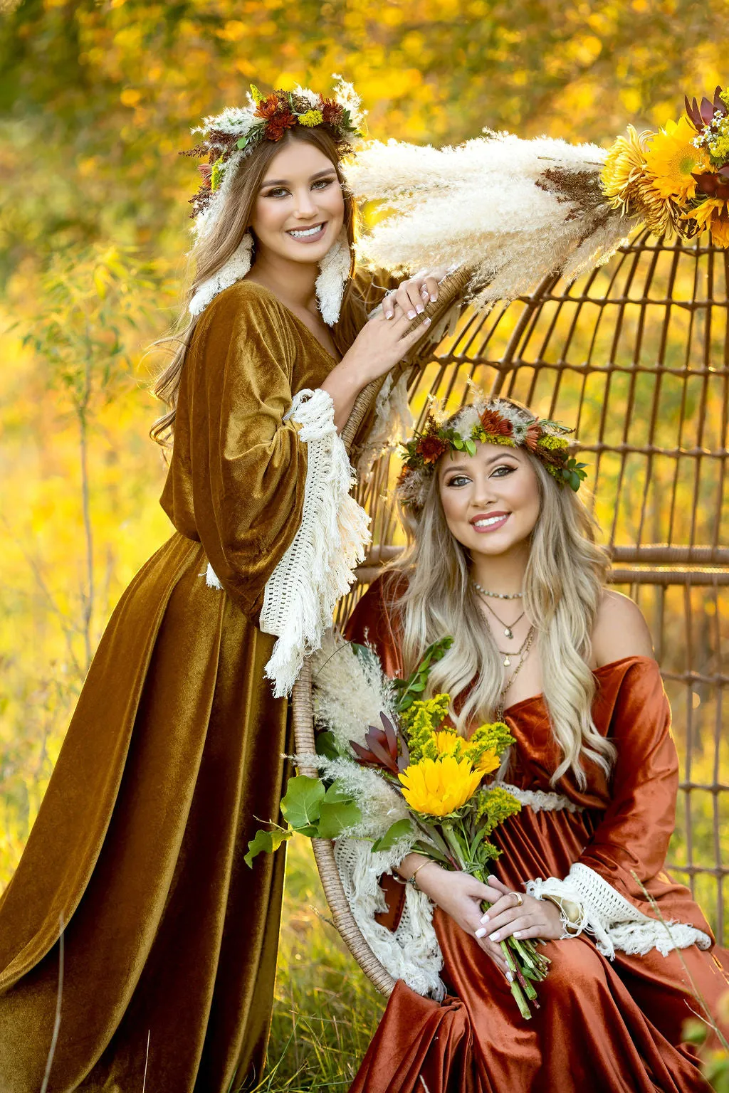 "Delores" - Beautiful velvet boho inspired gown - (TEEN-ADULT)