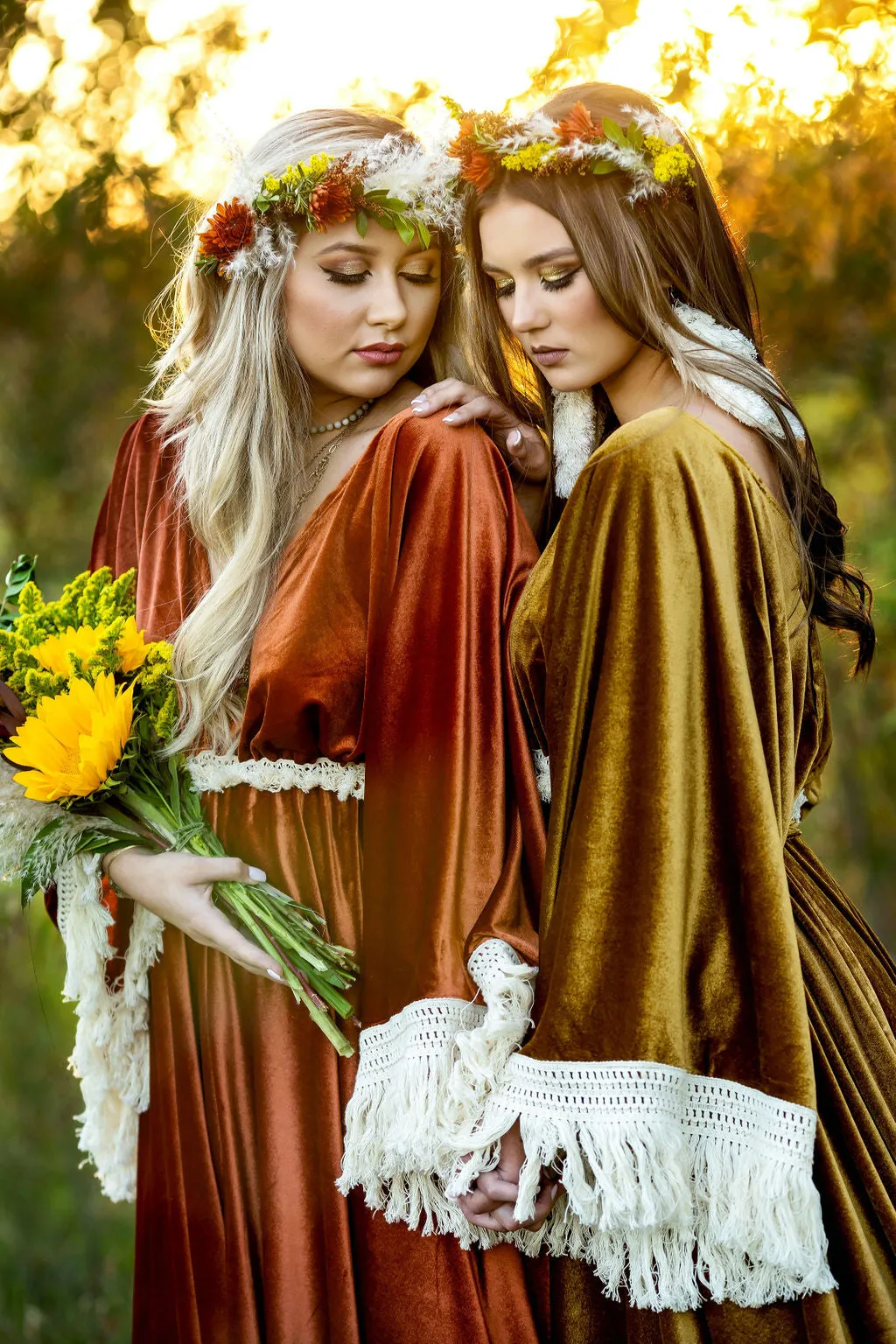 "Delores" - Beautiful velvet boho inspired gown - (TEEN-ADULT)