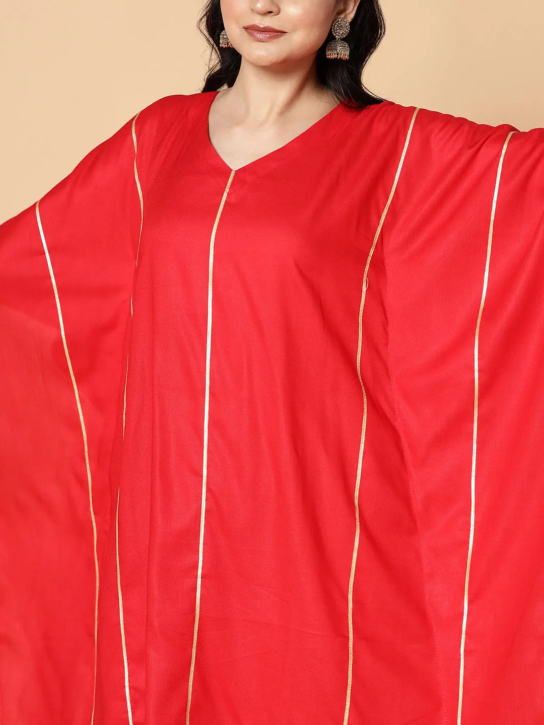 Red Festive Kaftan Kurta - Rojo