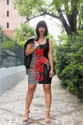Red Parrot on the Branch of a Tree Bodycon Dress