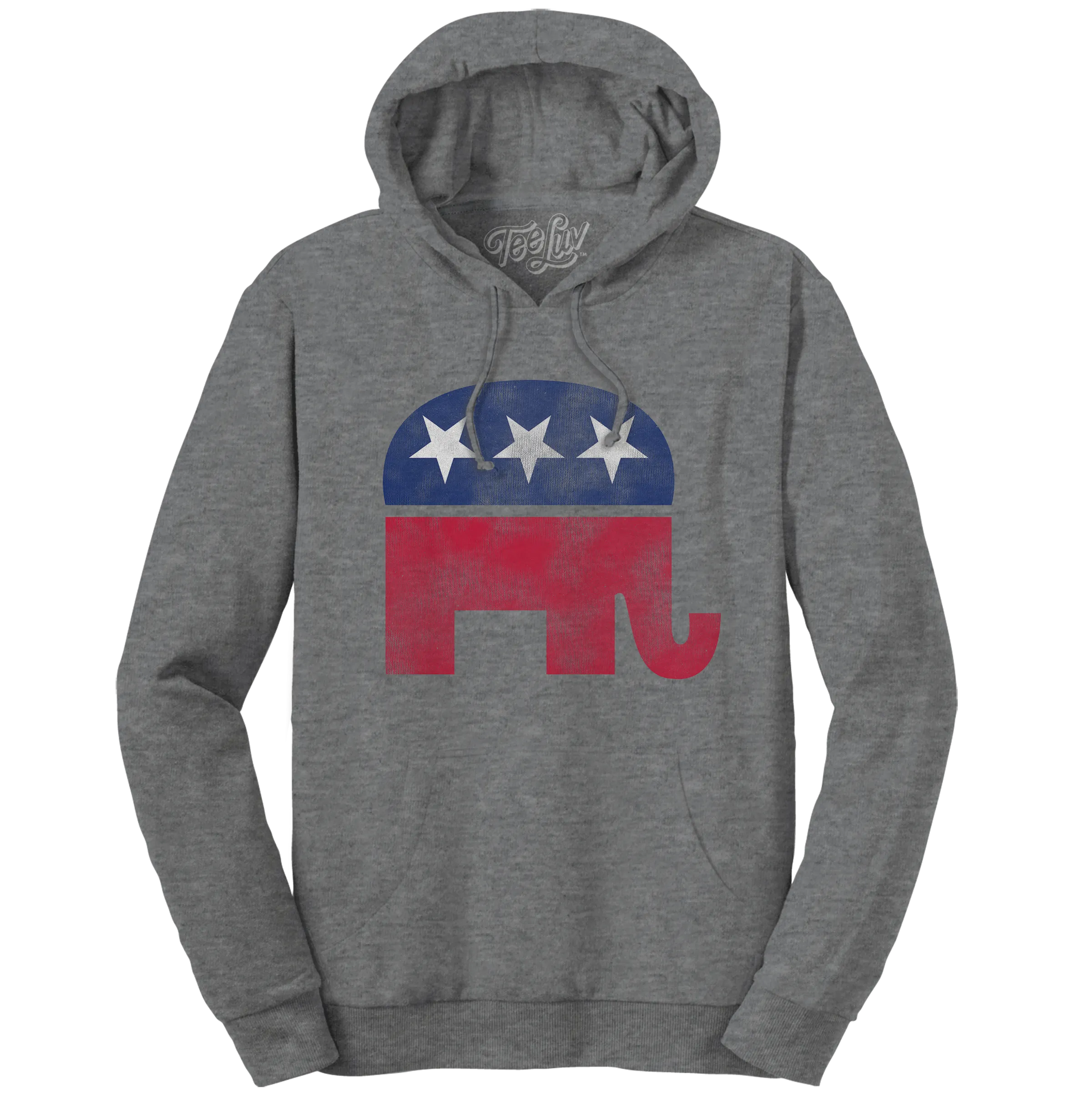 Republican Elephant Hooded Sweatshirt - Oxford Gray