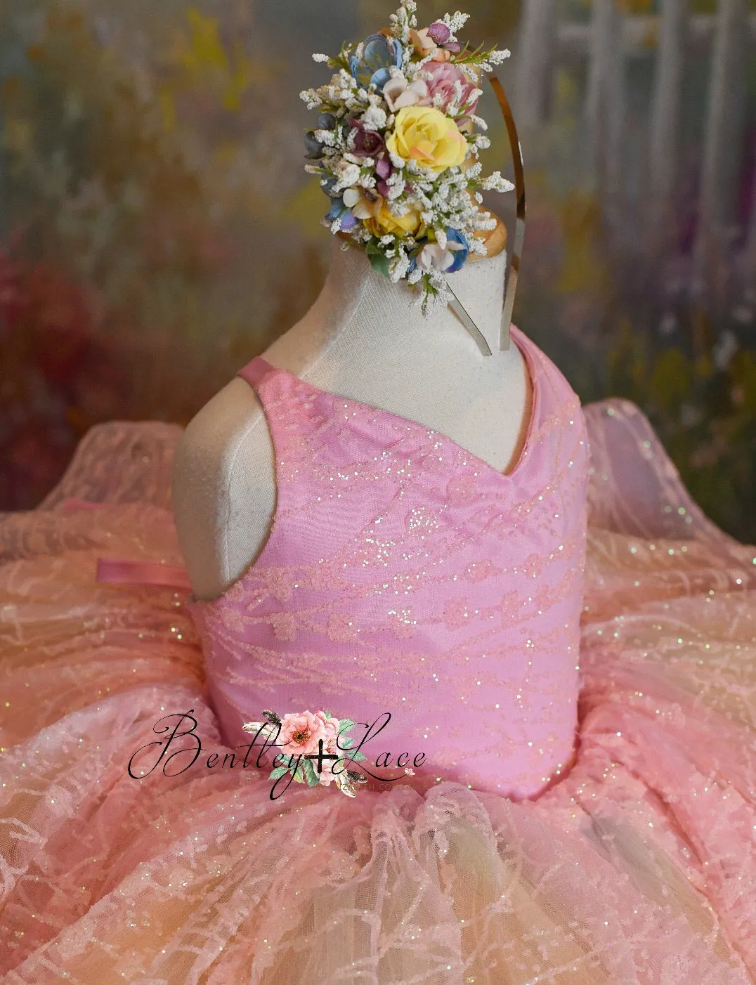 Retired rental euc "Pink Daydream" -  Petal Short Length Dress ( 6 Year - Petite 7 Year)