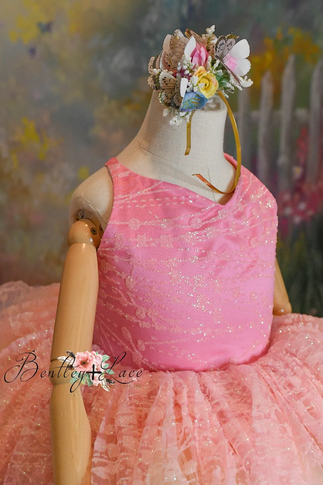 Retired rental euc "Pink Daydream" -  Petal Short Length Dress ( 6 Year - Petite 7 Year)
