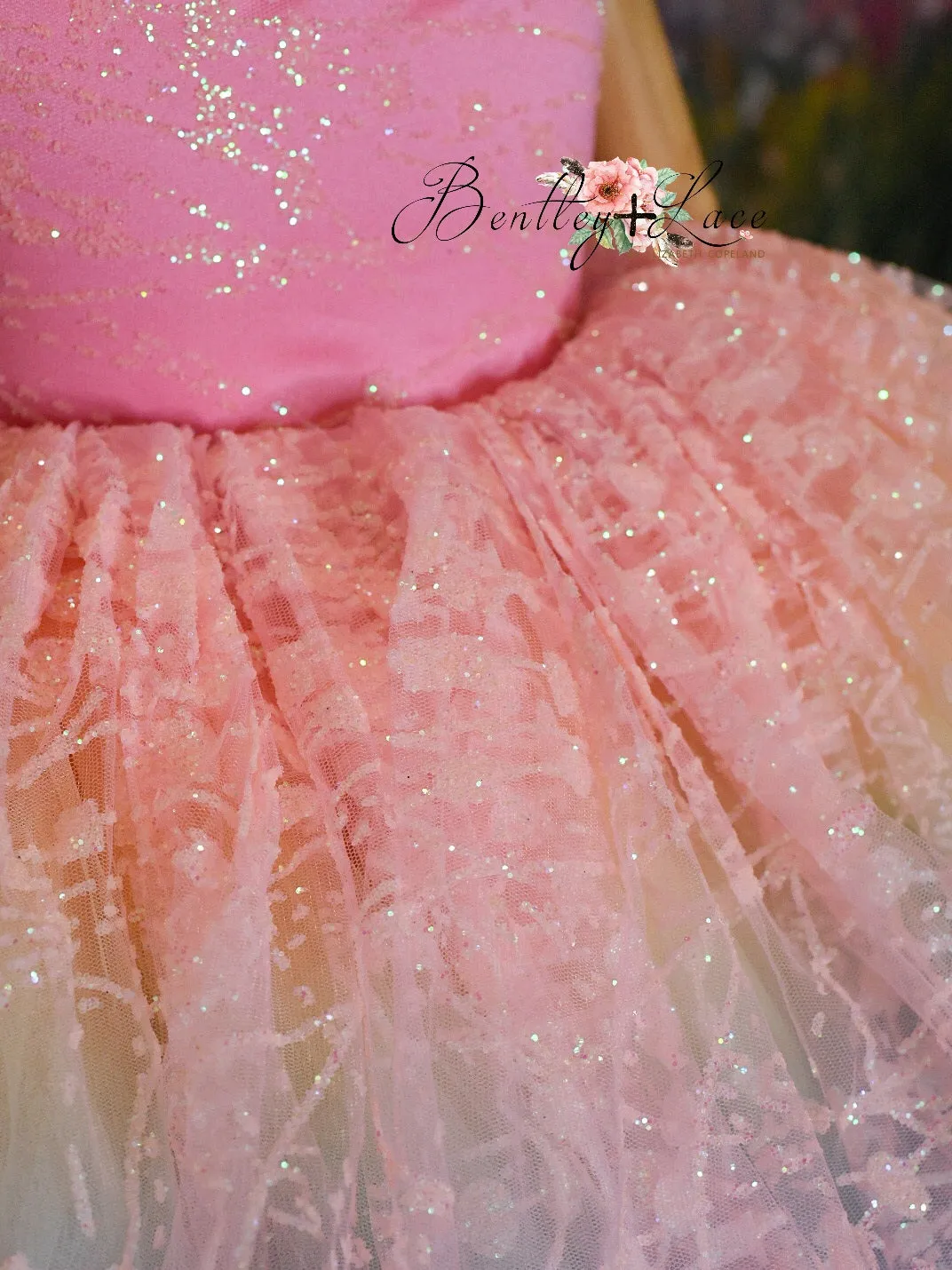 Retired rental euc "Pink Daydream" -  Petal Short Length Dress ( 6 Year - Petite 7 Year)