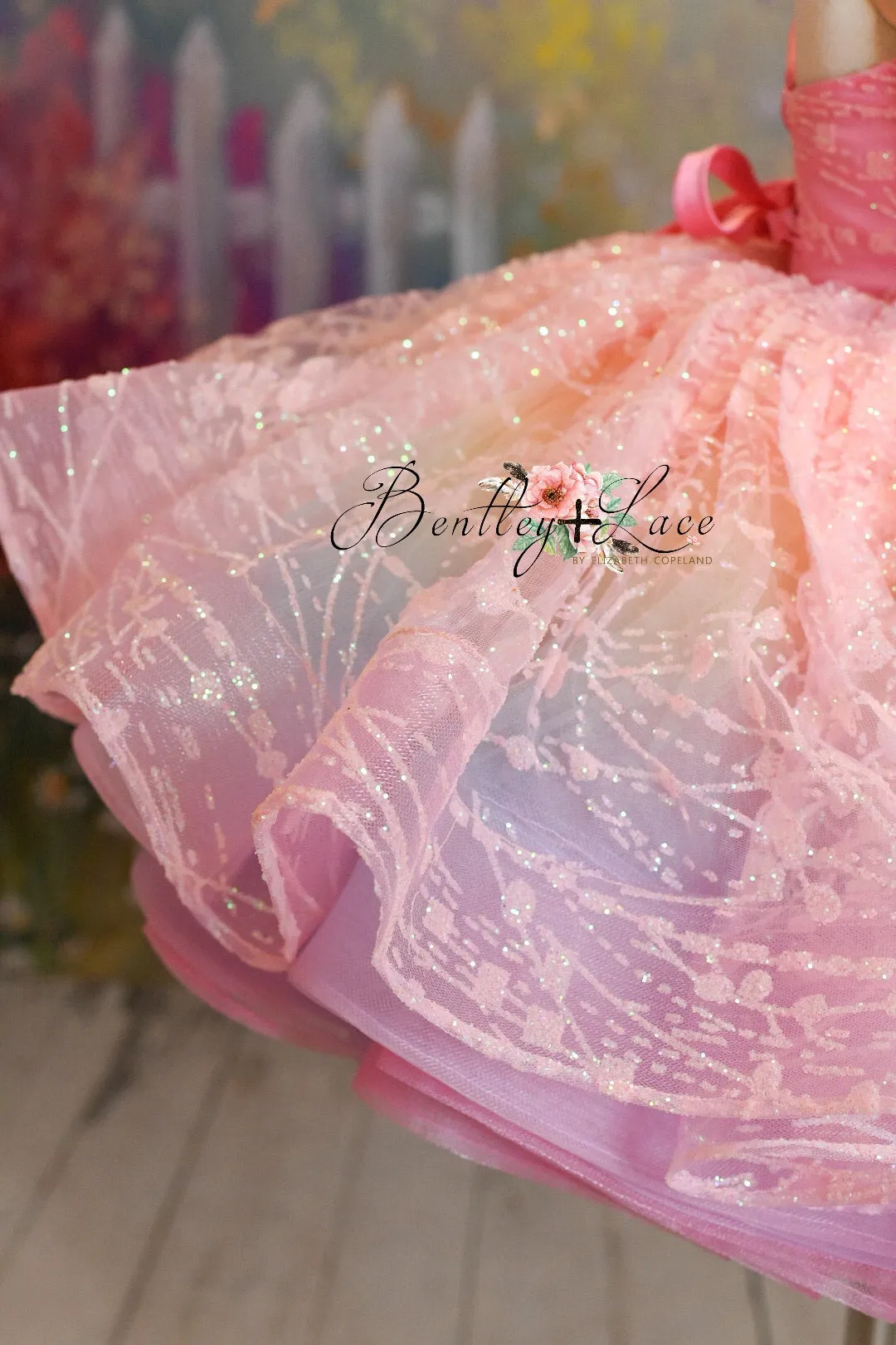 Retired rental euc "Pink Daydream" -  Petal Short Length Dress ( 6 Year - Petite 7 Year)