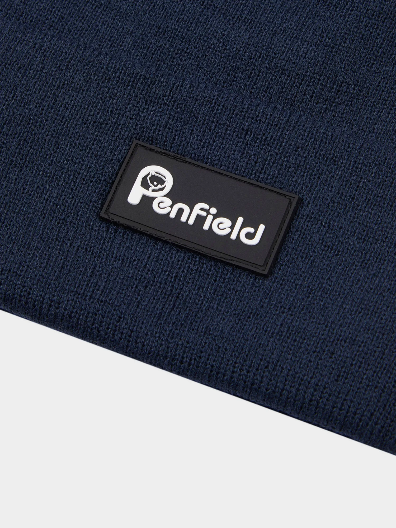 Reverse Badge Beanie in Navy Blue