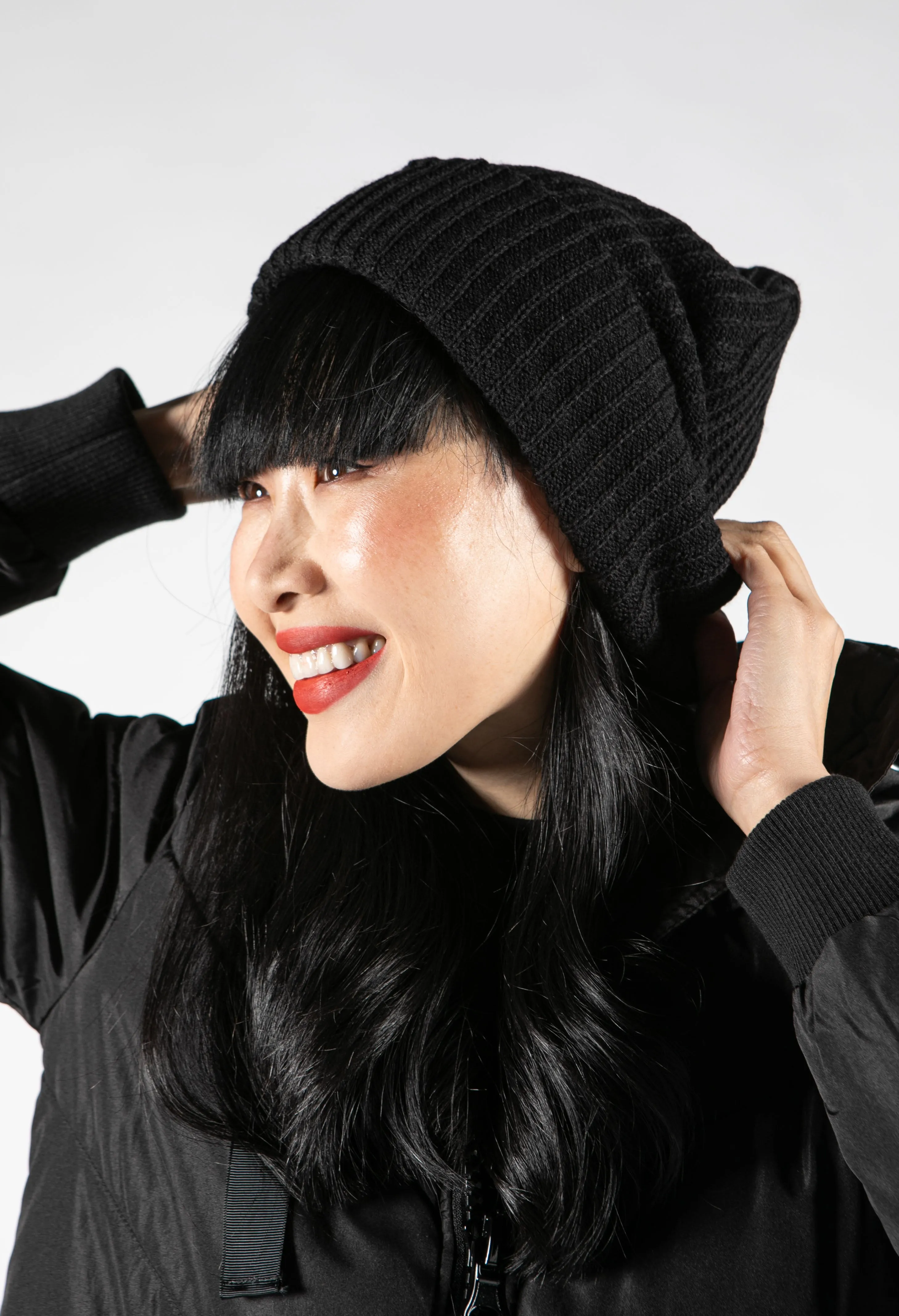 Ribbed Knit Beanie Hat