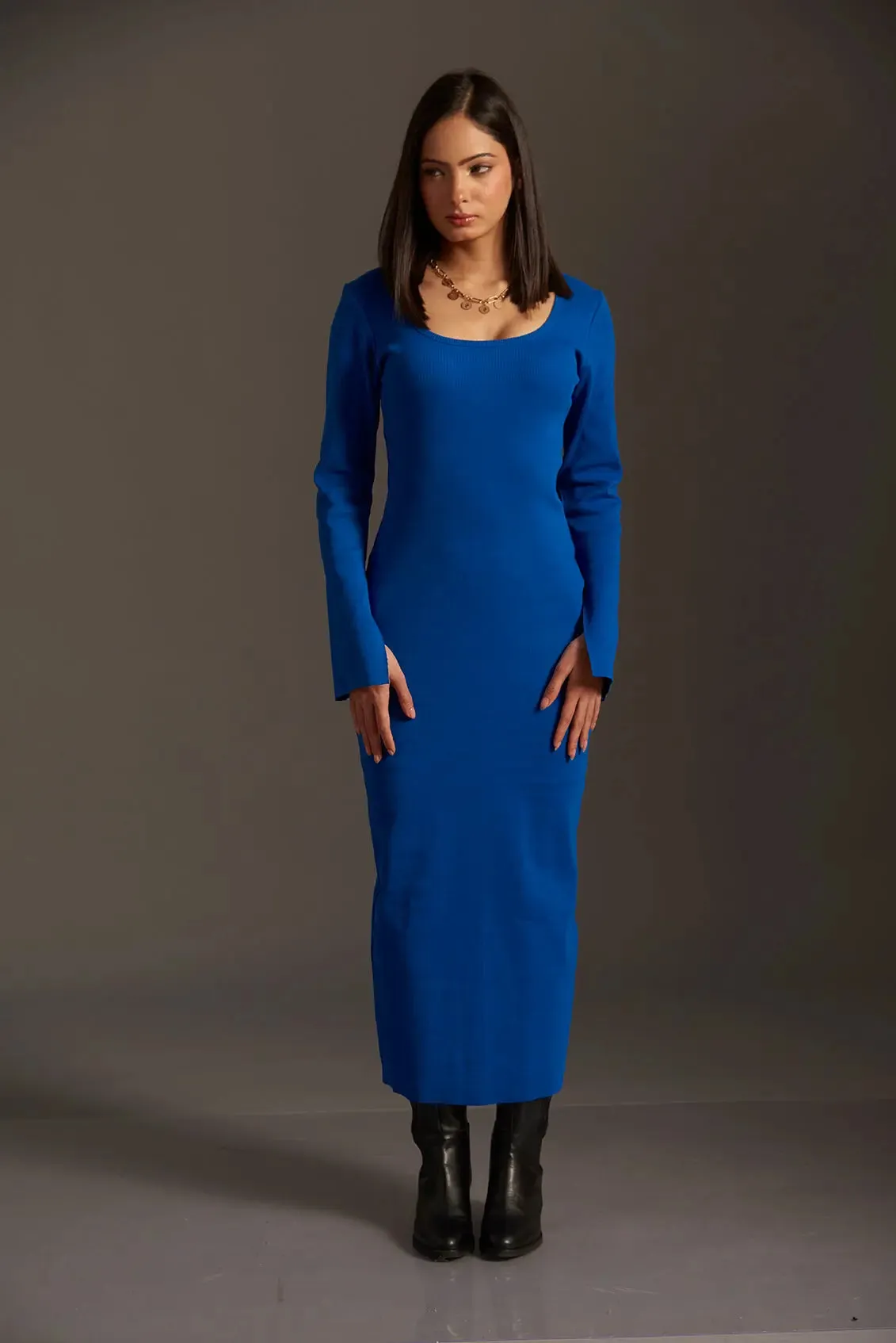 Scoop Neck Bodycon Dress