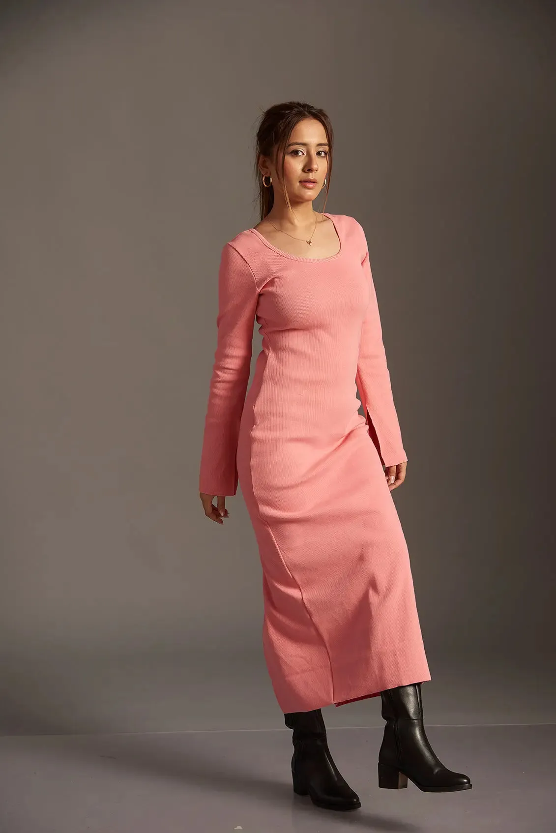 Scoop Neck Bodycon Dress