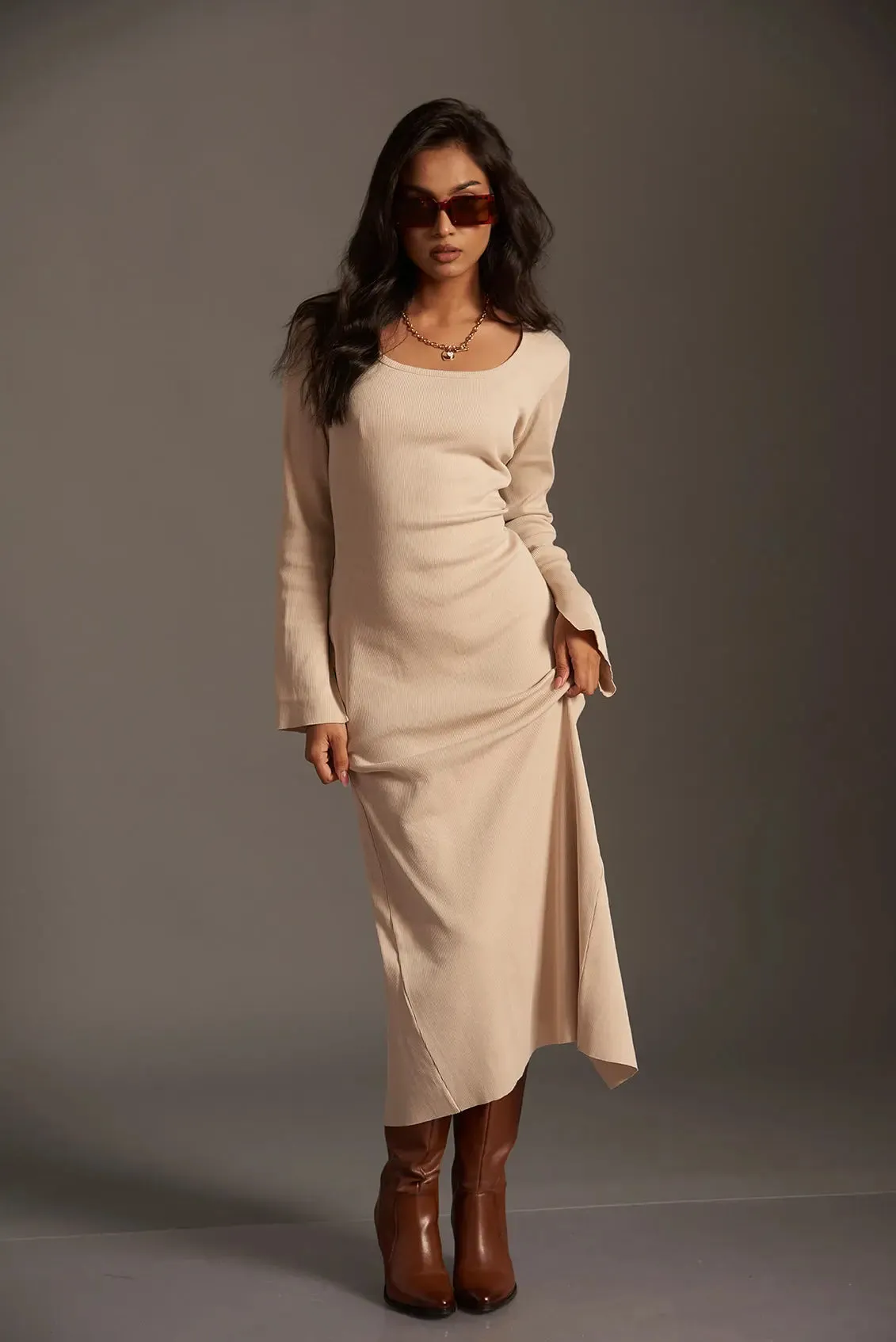 Scoop Neck Bodycon Dress