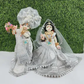 *Sharad purnima special* White dress for radha krishan ji