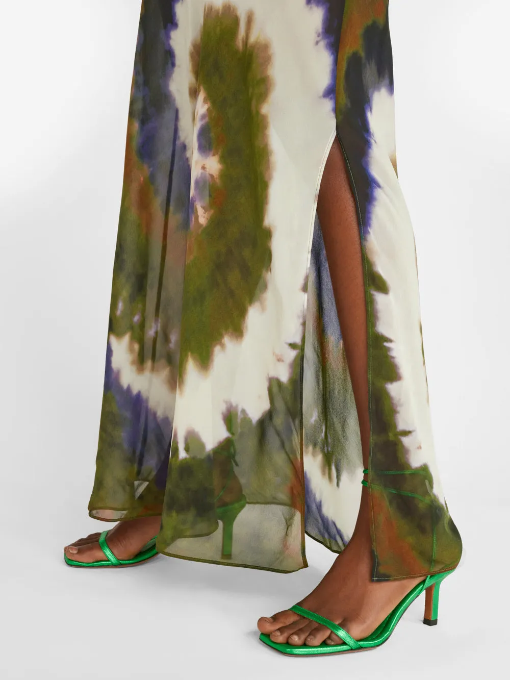 Sheer Tie Dye Cami Dress -- Fatigue Multi