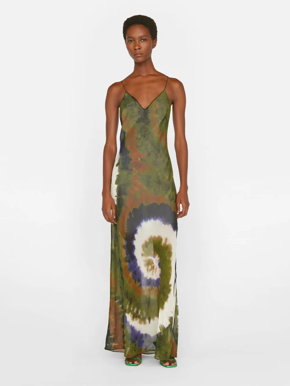 Sheer Tie Dye Cami Dress -- Fatigue Multi