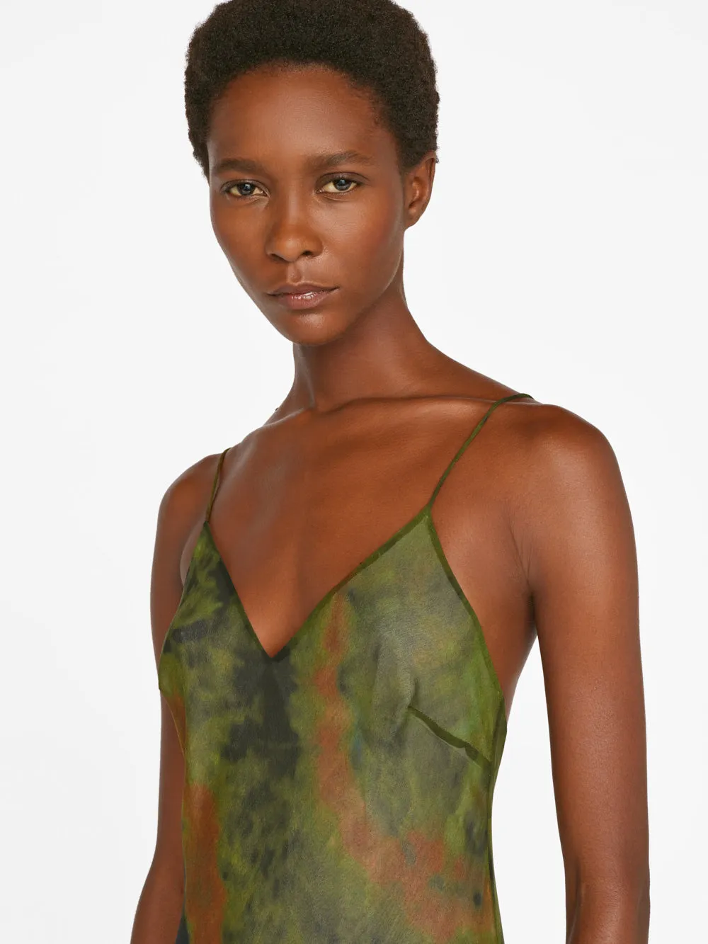 Sheer Tie Dye Cami Dress -- Fatigue Multi