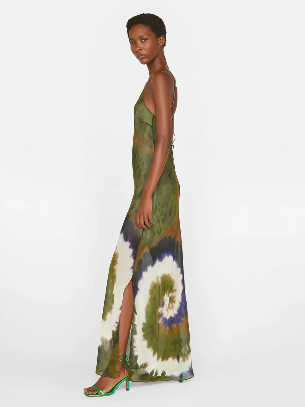 Sheer Tie Dye Cami Dress -- Fatigue Multi