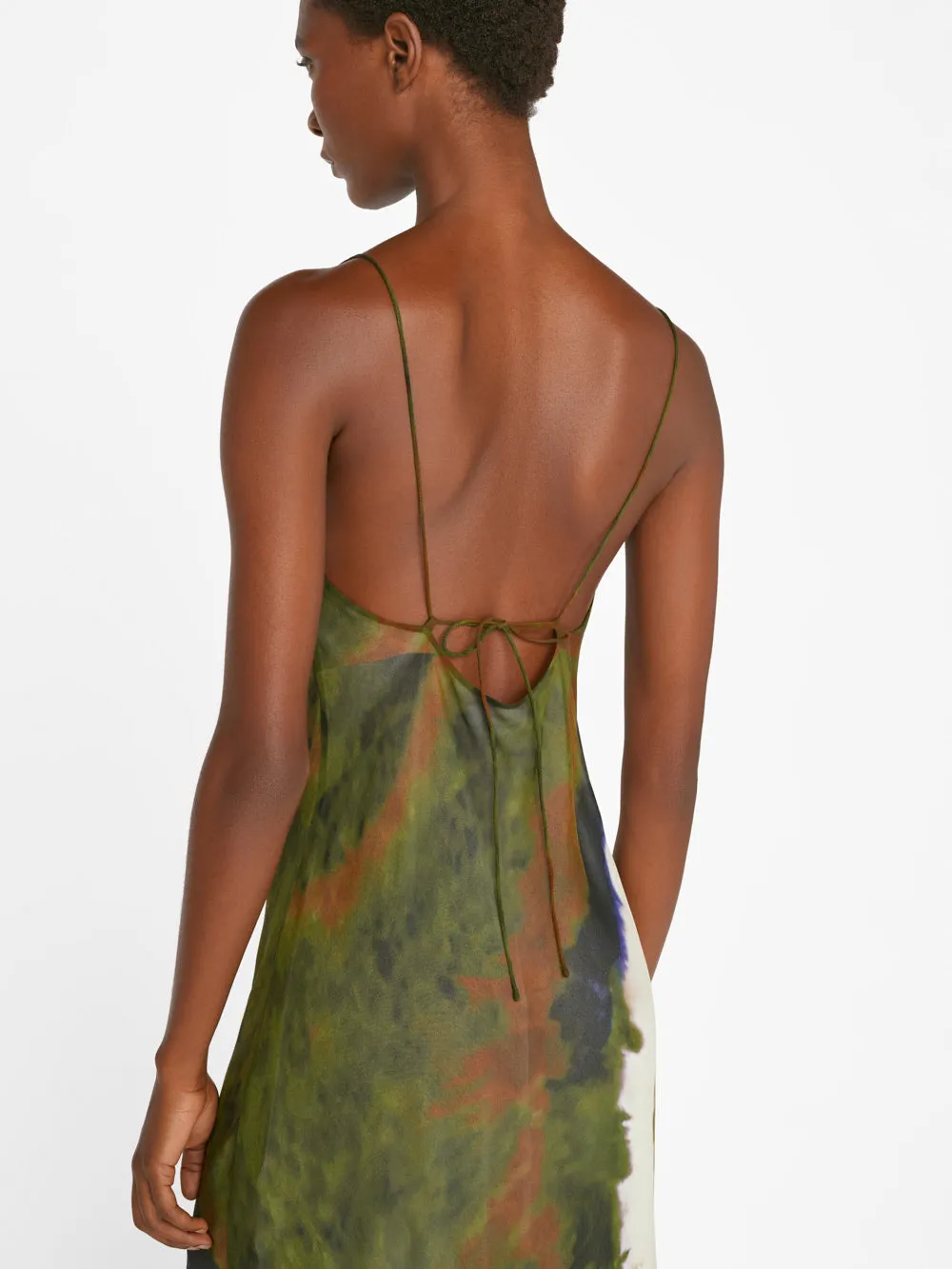 Sheer Tie Dye Cami Dress -- Fatigue Multi